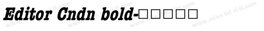 Editor Cndn bold字体转换